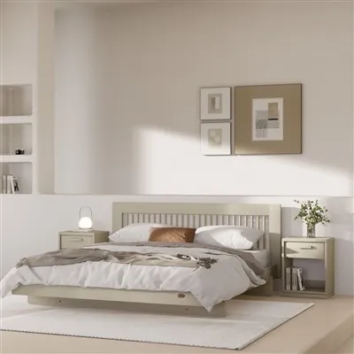 木製キングサイズベッドフレーム